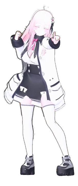 こちらを指さすソバニのキャラクター